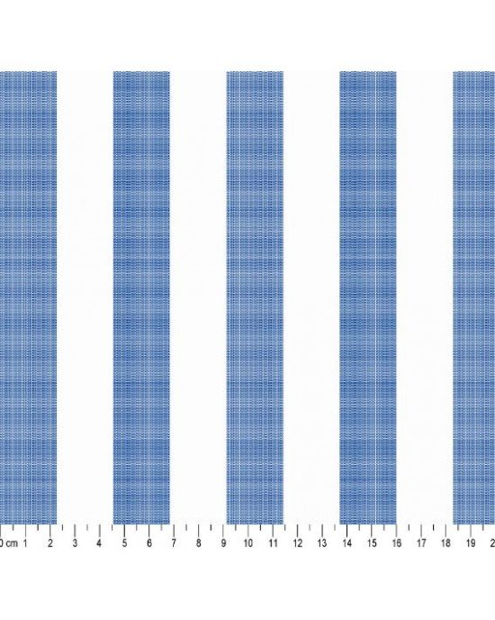 Tecido Fio Tinto Listrado L330 cor - 1101 (Azul Persia)